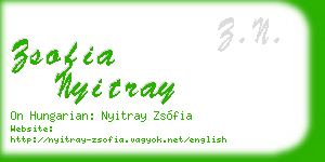 zsofia nyitray business card