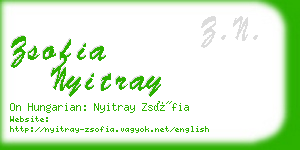 zsofia nyitray business card